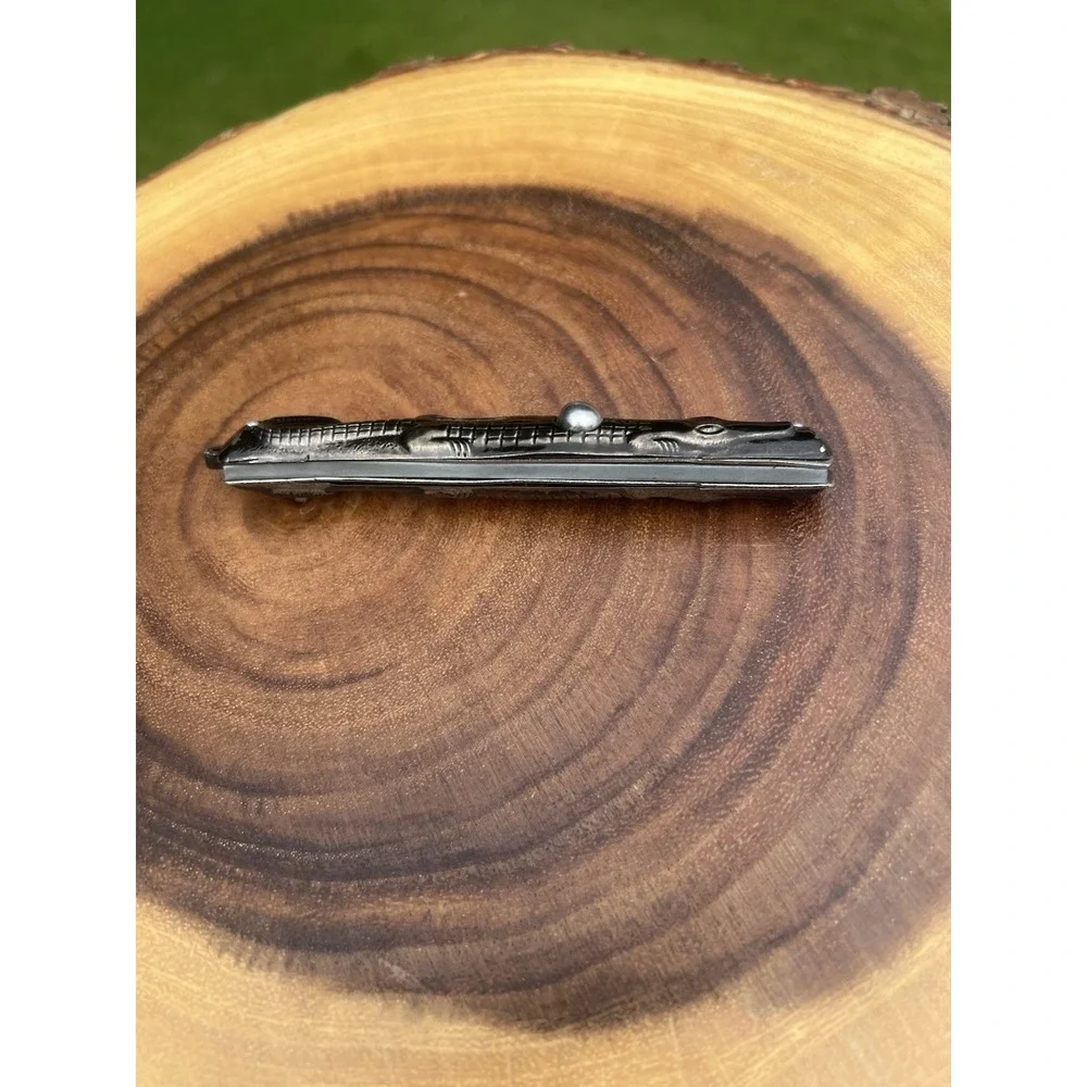 Vintage Folding Alligator Crocodile Pocket Comb 5
